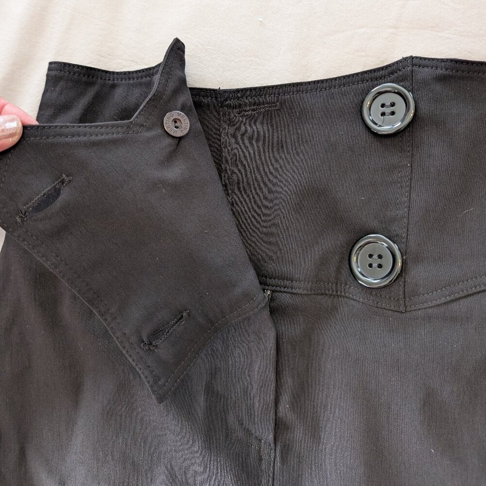 black high waisted sailor nautical pin-up pencil/wiggle skirt LARGE, EUC - Picture 3 of 10